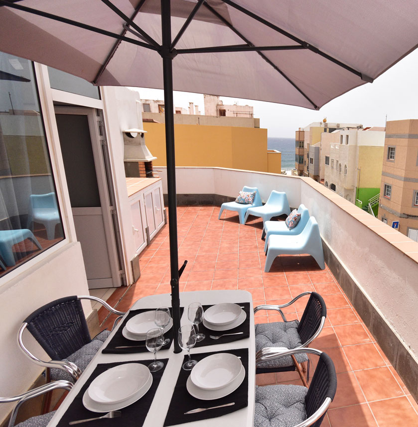 Dúplex con terraza al mar La Esquina Blanca Gran Canaria Stay en Arinaga